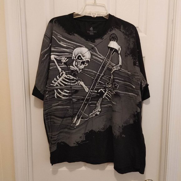 Legendary Skeleton Crossbow T-shirt Tee Men Black Short Sleeve 2XL XXL - Picture 2 of 4